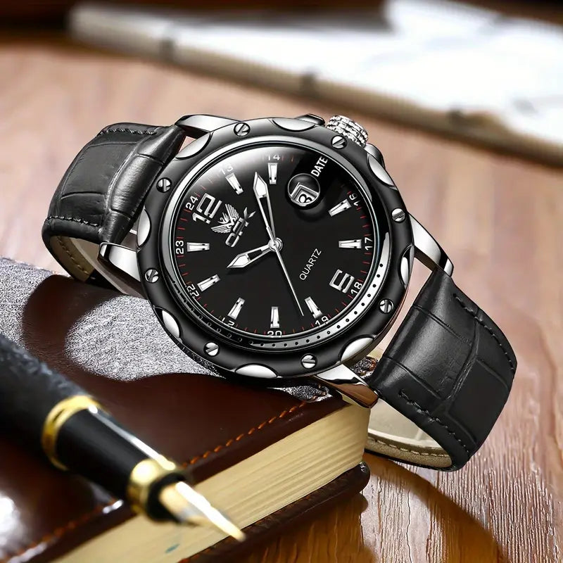 2025 Newest Men'S Business Fashion Watch - Waterproof, Calendar, Luminescent