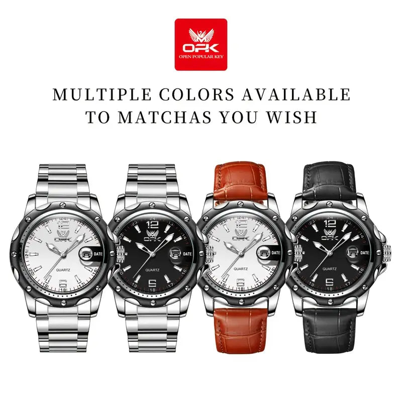2025 Newest Men'S Business Fashion Watch - Waterproof, Calendar, Luminescent