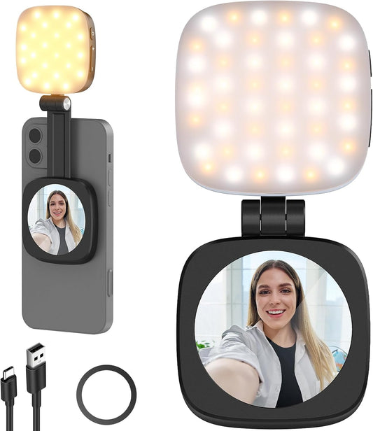 Magnetic Selfie Light With Mirror™
