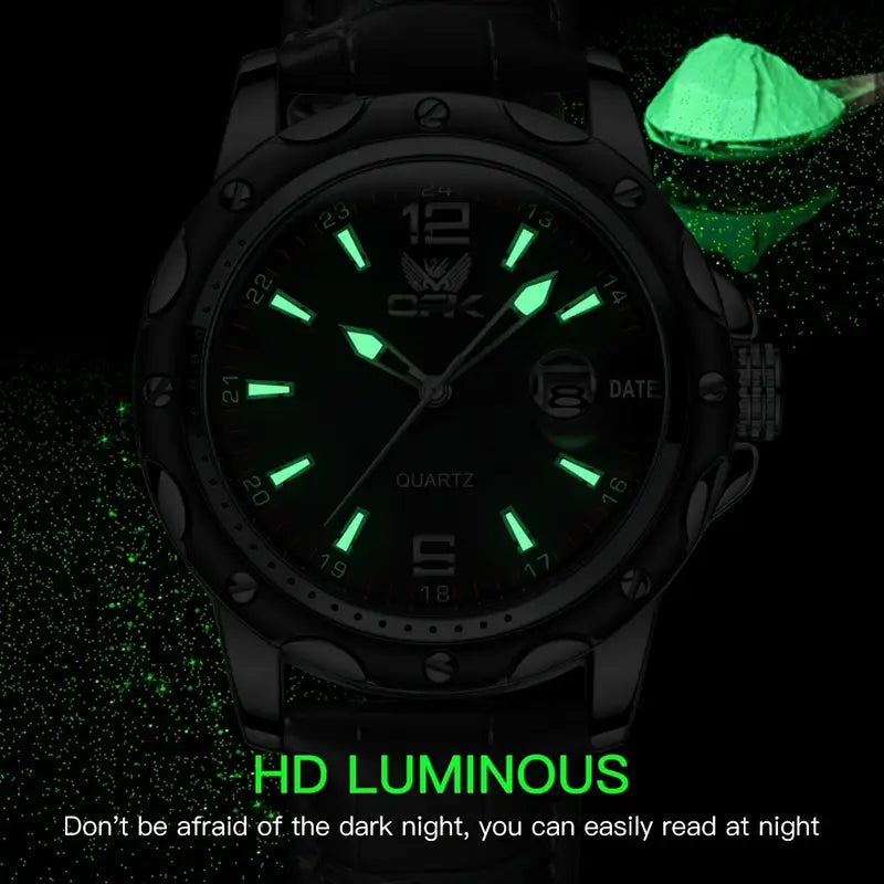 2025 Newest Men'S Business Fashion Watch - Waterproof, Calendar, Luminescent