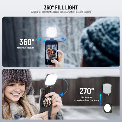Magnetic Selfie Light With Mirror™