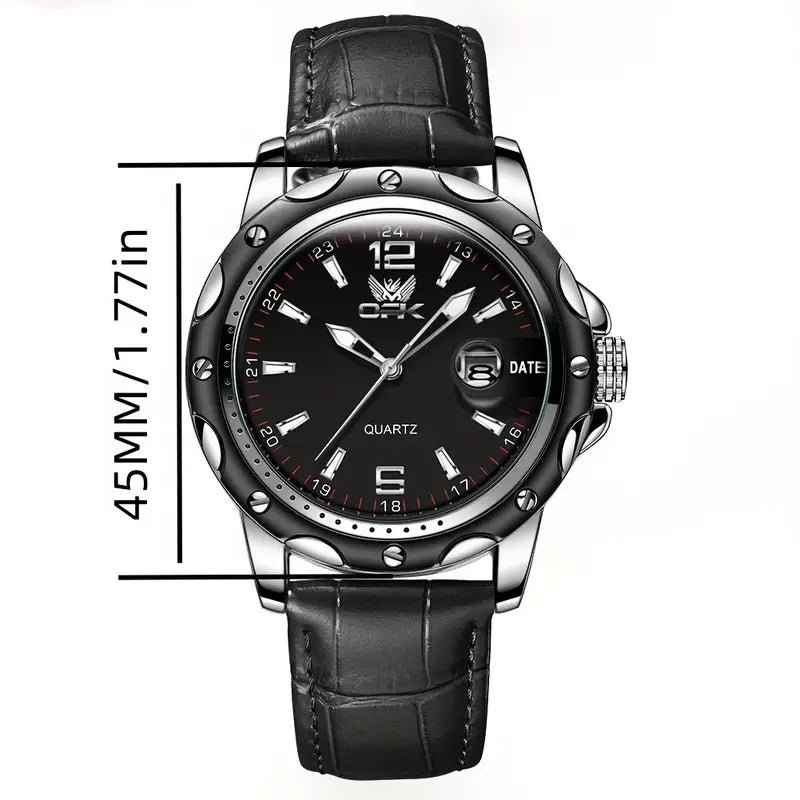 2025 Newest Men'S Business Fashion Watch - Waterproof, Calendar, Luminescent